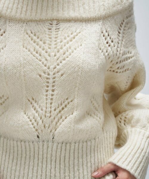 cloenc / クロエンス ニット・セーター | アイレットオフショルニットプルオーバー | 詳細5