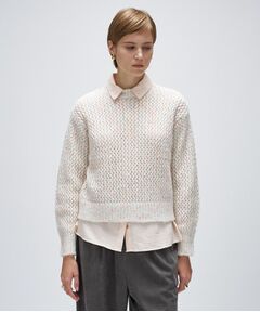 cloenc / クロエンス ニット・セーター | 【手洗い可】メランジドルマンクロップドニット