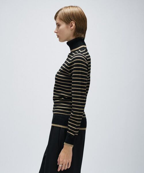 cloenc / クロエンス ニット・セーター | 【手洗い可】カシミヤ混リブボーダータートルニット | 詳細12