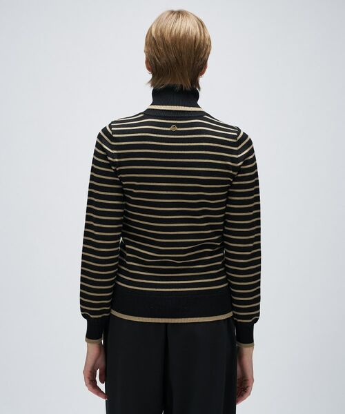 cloenc / クロエンス ニット・セーター | 【手洗い可】カシミヤ混リブボーダータートルニット | 詳細13