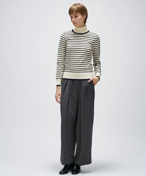 cloenc / クロエンス ニット・セーター | 【手洗い可】カシミヤ混リブボーダータートルニット | 詳細15