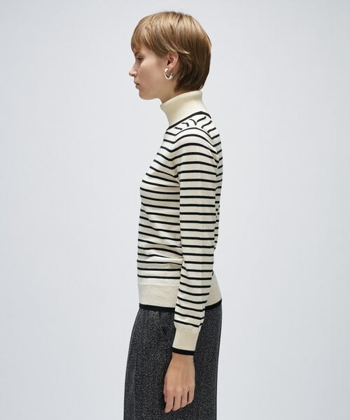 cloenc / クロエンス ニット・セーター | 【手洗い可】カシミヤ混リブボーダータートルニット | 詳細17