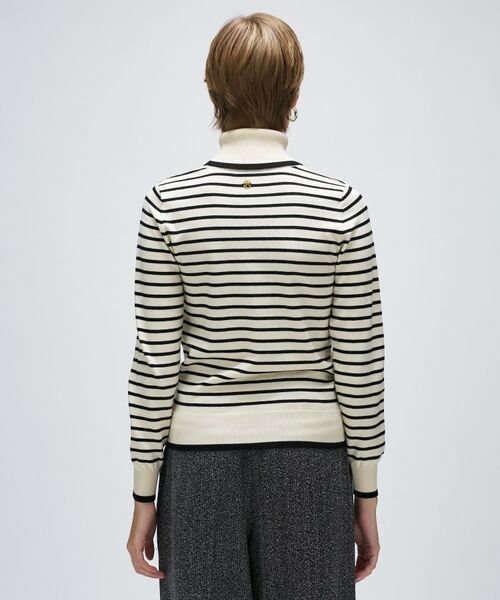 cloenc / クロエンス ニット・セーター | 【手洗い可】カシミヤ混リブボーダータートルニット | 詳細18