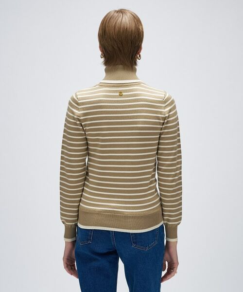 cloenc / クロエンス ニット・セーター | 【手洗い可】カシミヤ混リブボーダータートルニット | 詳細4