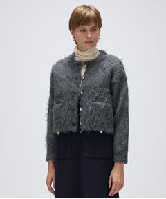 cloenc / クロエンス カーディガン・ボレロ | 【手洗い可】ウェーヴシャギークロップドカーディガン