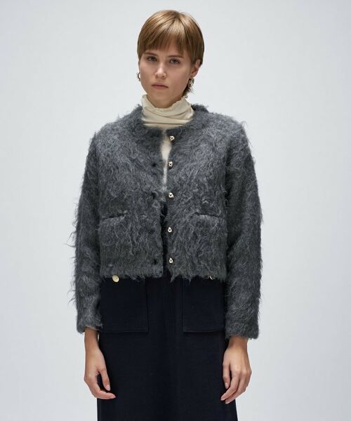 cloenc / クロエンス カーディガン・ボレロ | 【手洗い可】ウェーヴシャギークロップドカーディガン | 詳細14