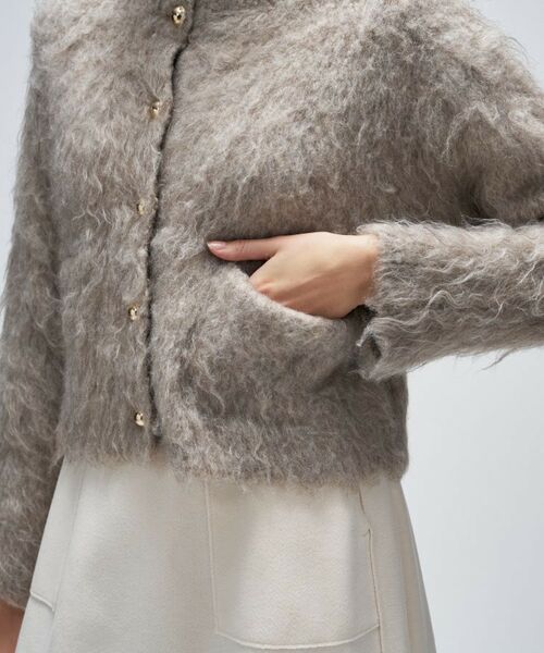 cloenc / クロエンス カーディガン・ボレロ | 【手洗い可】ウェーヴシャギークロップドカーディガン | 詳細6