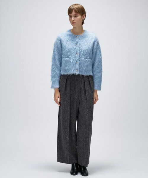 cloenc / クロエンス カーディガン・ボレロ | 【手洗い可】ウェーヴシャギークロップドカーディガン | 詳細8