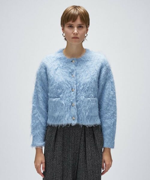 cloenc / クロエンス カーディガン・ボレロ | 【手洗い可】ウェーヴシャギークロップドカーディガン | 詳細9