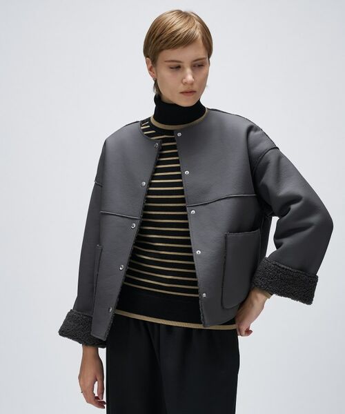 cloenc / クロエンス レザーブルゾン・ジャケット | リバーシブルボアブルゾン | 詳細17