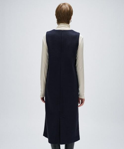 cloenc / クロエンス ロング・マキシ丈ワンピース | 【手洗い可】メルトンジャージVネック ジャンパー スカート | 詳細18