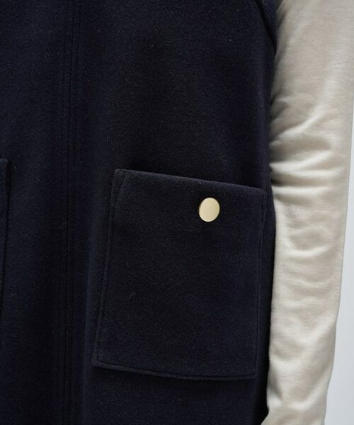 cloenc / クロエンス ロング・マキシ丈ワンピース | 【手洗い可】メルトンジャージVネック ジャンパー スカート | 詳細19