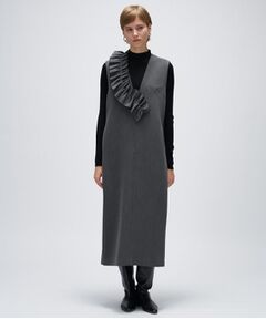 cloenc / クロエンス ロング・マキシ丈ワンピース | 【マシンウォッシュ】2wayフリルジャンパースカート