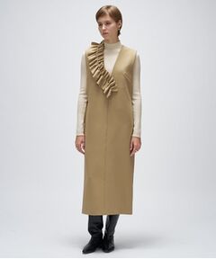 cloenc / クロエンス ロング・マキシ丈ワンピース | 【マシンウォッシュ】2wayフリルジャンパースカート