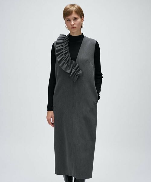 cloenc / クロエンス ロング・マキシ丈ワンピース | 【マシンウォッシュ】2wayフリルジャンパースカート | 詳細15