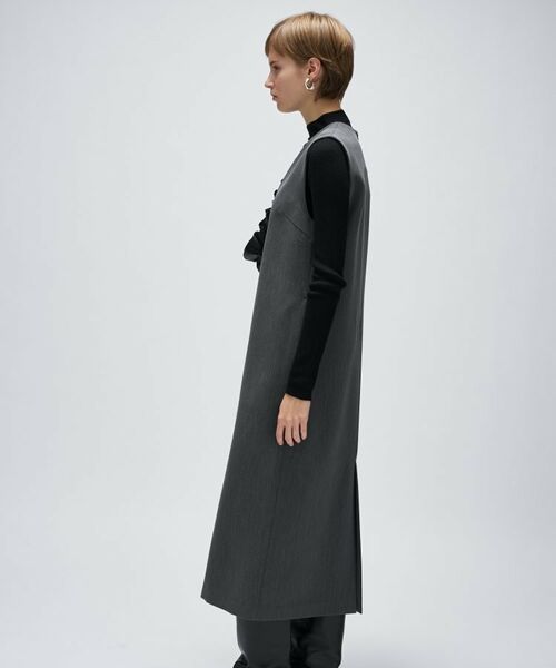 cloenc / クロエンス ロング・マキシ丈ワンピース | 【マシンウォッシュ】2wayフリルジャンパースカート | 詳細16