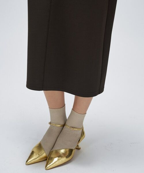 cloenc / クロエンス ロング・マキシ丈ワンピース | 【マシンウォッシュ】カットジョーゼットパフスリーブワンピース | 詳細14