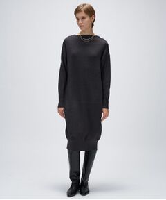 cloenc / クロエンス ミニ丈・ひざ丈ワンピース | 畦ニットロングワンピース