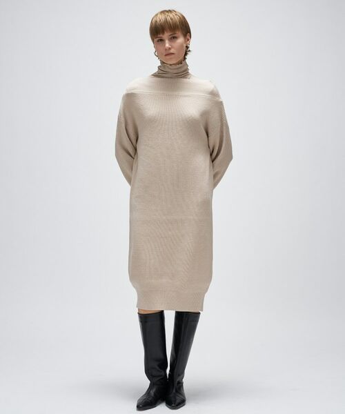 cloenc / クロエンス ミニ丈・ひざ丈ワンピース | 畦ニットロングワンピース | 詳細1