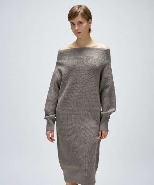 cloenc / クロエンス ミニ丈・ひざ丈ワンピース | 畦ニットロングワンピース | 詳細10