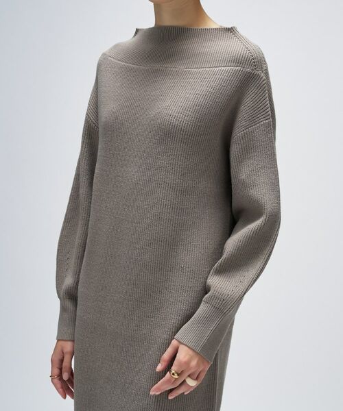 cloenc / クロエンス ミニ丈・ひざ丈ワンピース | 畦ニットロングワンピース | 詳細11