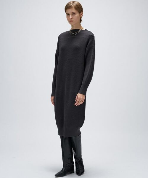 cloenc / クロエンス ミニ丈・ひざ丈ワンピース | 畦ニットロングワンピース | 詳細16