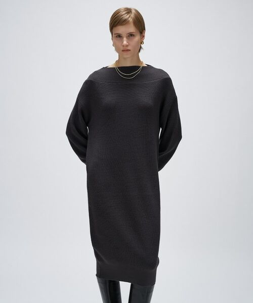 cloenc / クロエンス ミニ丈・ひざ丈ワンピース | 畦ニットロングワンピース | 詳細17