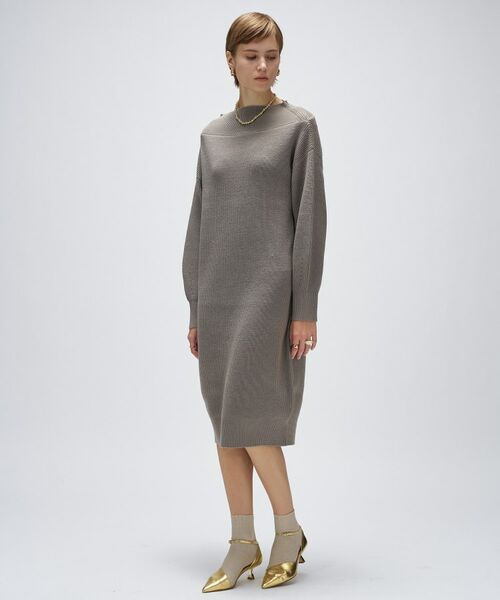 cloenc / クロエンス ミニ丈・ひざ丈ワンピース | 畦ニットロングワンピース | 詳細6