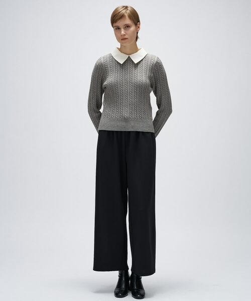 cloenc / クロエンス パンツ | 【セットアップ／マシンウォッシュ】カットジョーゼットイージーワイドパンツ | 詳細15