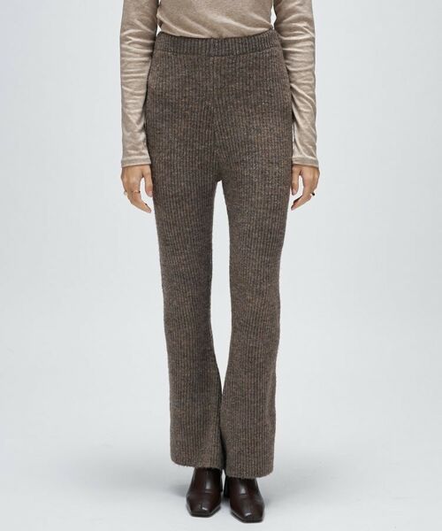cloenc / クロエンス パンツ | 【セットアップ】リブニットフレアパンツ | 詳細2