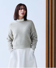 cloenc / クロエンス ニット・セーター | 【手洗い可】ラメフェザークルーネックニット