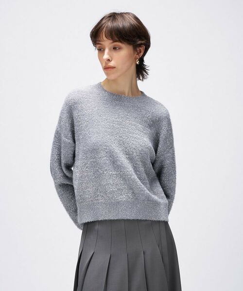 cloenc / クロエンス ニット・セーター | 【手洗い可】ラメフェザークルーネックニット | 詳細15