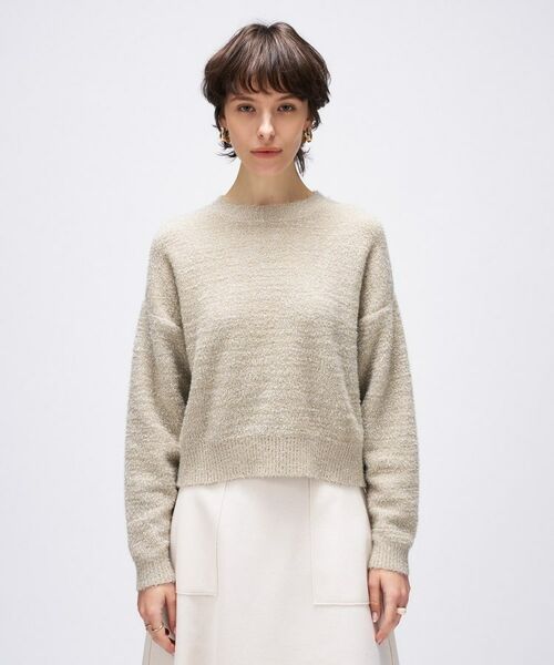 cloenc / クロエンス ニット・セーター | 【手洗い可】ラメフェザークルーネックニット | 詳細2