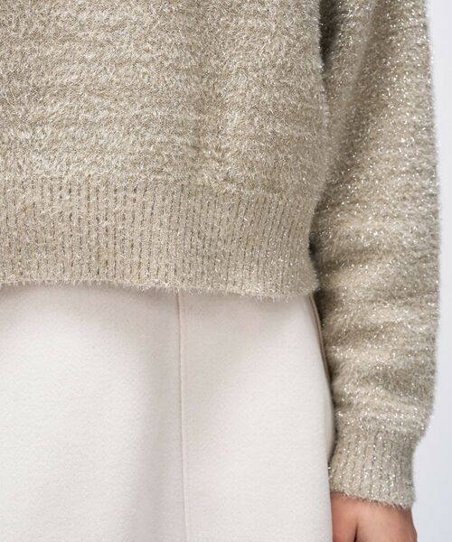 cloenc / クロエンス ニット・セーター | 【手洗い可】ラメフェザークルーネックニット | 詳細7