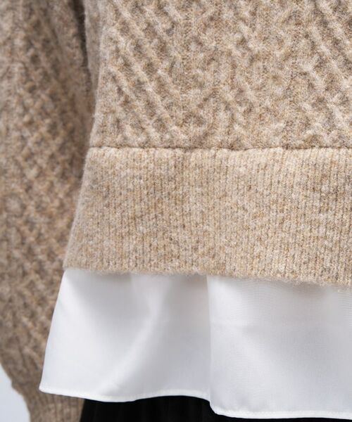 cloenc / クロエンス ニット・セーター | 【手洗い可】ニットドッキングペプラムプルオーバー | 詳細14