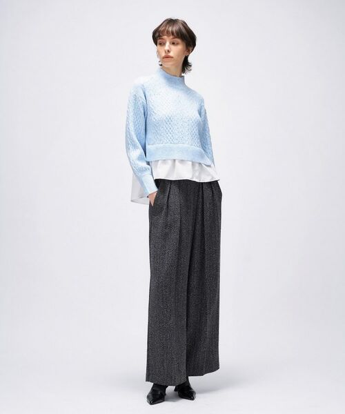 cloenc / クロエンス ニット・セーター | 【手洗い可】ニットドッキングペプラムプルオーバー | 詳細16