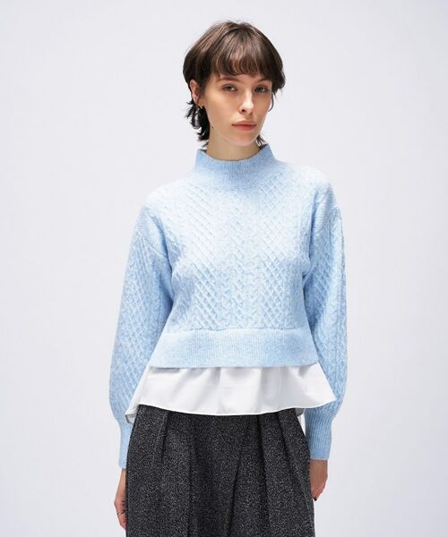 cloenc / クロエンス ニット・セーター | 【手洗い可】ニットドッキングペプラムプルオーバー | 詳細17