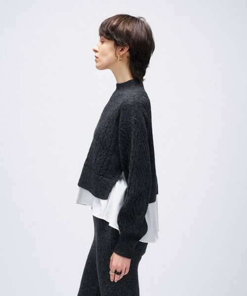 cloenc / クロエンス ニット・セーター | 【手洗い可】ニットドッキングペプラムプルオーバー | 詳細22