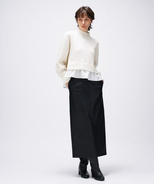 cloenc / クロエンス ニット・セーター | 【手洗い可】ニットドッキングペプラムプルオーバー | 詳細3