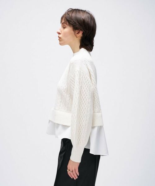 cloenc / クロエンス ニット・セーター | 【手洗い可】ニットドッキングペプラムプルオーバー | 詳細5