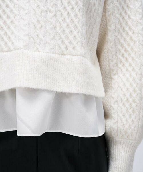 cloenc / クロエンス ニット・セーター | 【手洗い可】ニットドッキングペプラムプルオーバー | 詳細7