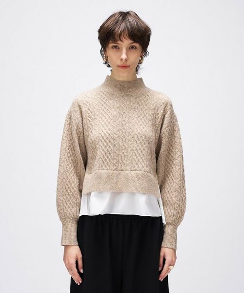 cloenc / クロエンス ニット・セーター | 【手洗い可】ニットドッキングペプラムプルオーバー | 詳細9