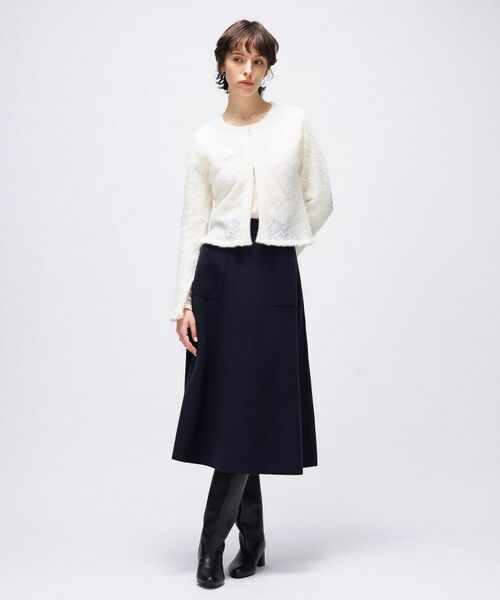 cloenc / クロエンス カーディガン・ボレロ | 【手洗い可】フェザーヤーンレースニットカーディガン | 詳細1