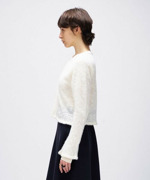 cloenc / クロエンス カーディガン・ボレロ | 【手洗い可】フェザーヤーンレースニットカーディガン | 詳細4