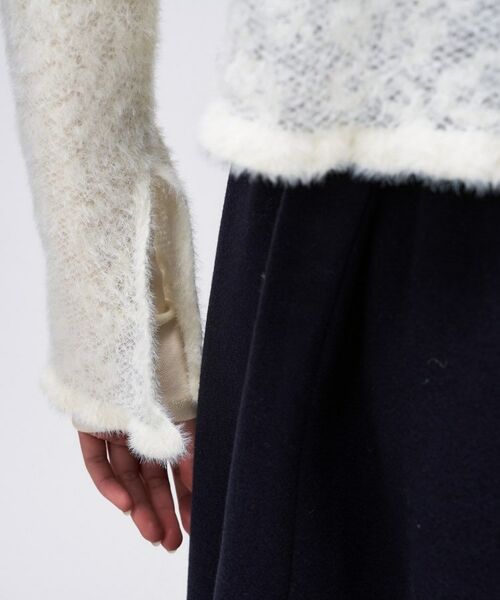 cloenc / クロエンス カーディガン・ボレロ | 【手洗い可】フェザーヤーンレースニットカーディガン | 詳細9