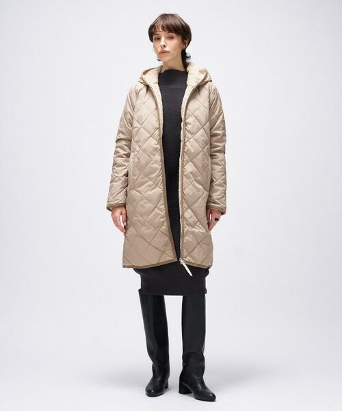 cloenc / クロエンス ダウンジャケット・ベスト | 【TAION】シティ リバーシブル パイピングフード ダウン×ボア コート | 詳細1