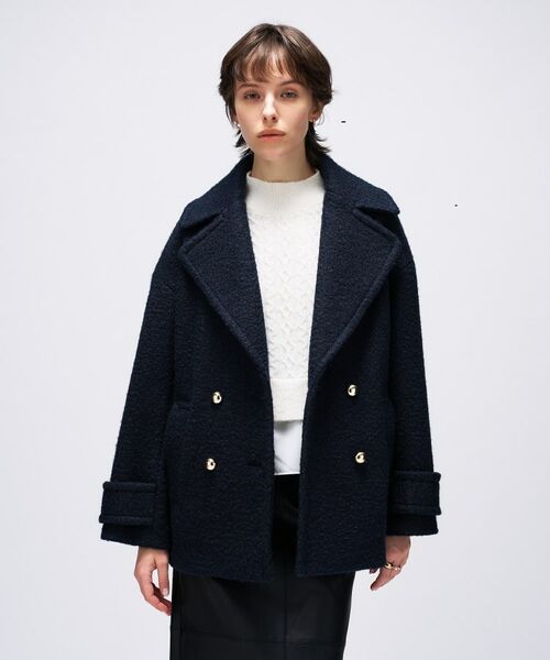 cloenc / クロエンス ピーコート | ループメルトンPコート(ネイビー(094))