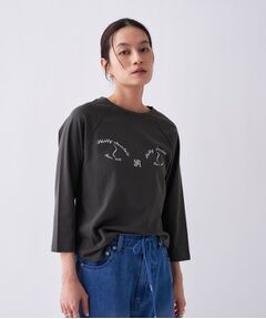 cloenc / クロエンス Tシャツ | 【Philly chocolate】キャットプリントロングTシャツ