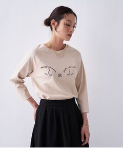 cloenc / クロエンス Tシャツ | 【Philly chocolate】キャットプリントロングTシャツ