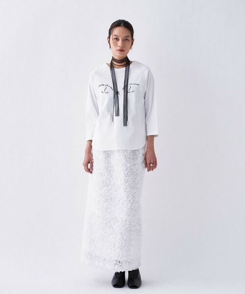 cloenc / クロエンス Tシャツ | 【Philly chocolate】キャットプリントロングTシャツ | 詳細1